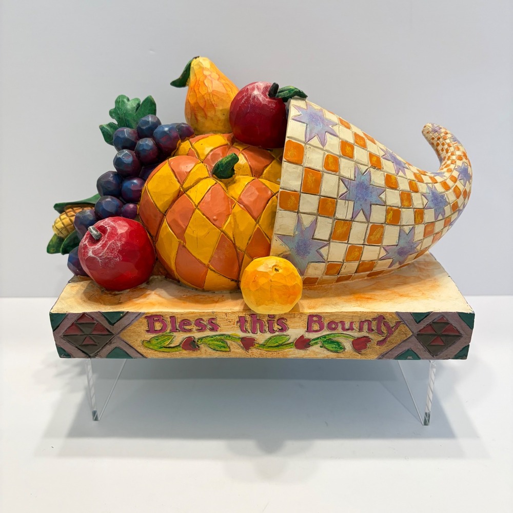 Jim Shore Heartwood Creek Bless This Bounty Cornucopia Harvest Figurine 117660